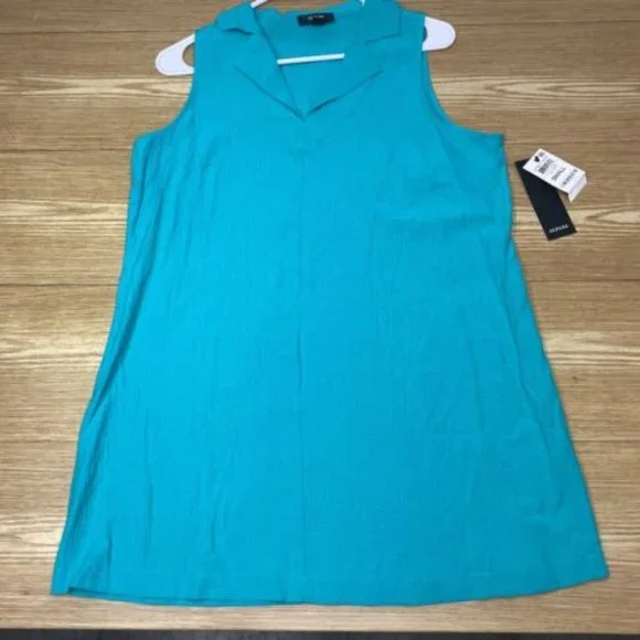 Alfani Womens Blouse V-Neck Size S Collared Sleeveless Breathable Top NWT - Picture 3 of 15